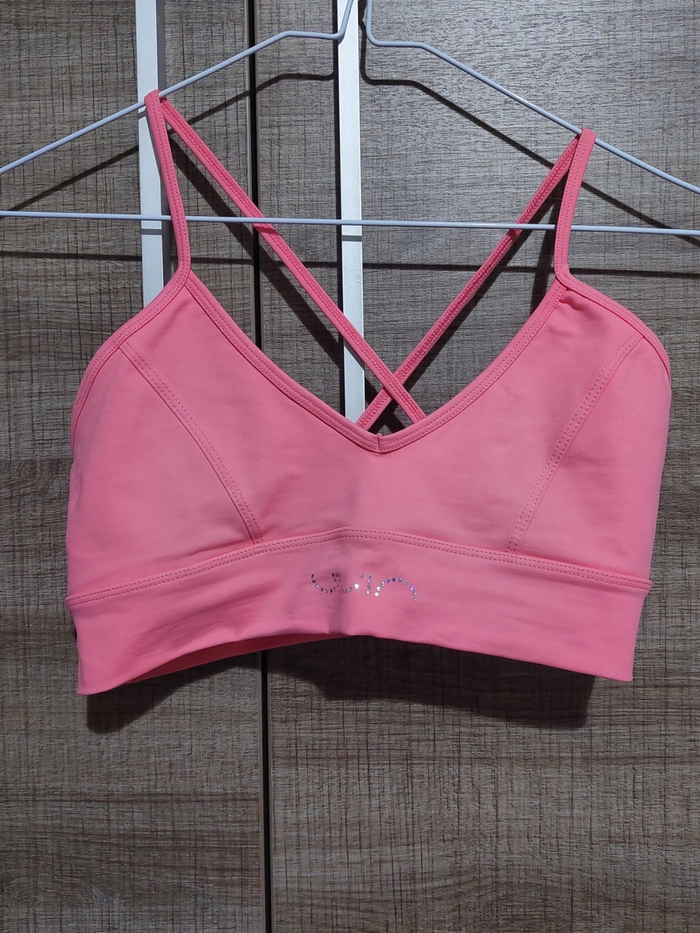 Women's Win Fitness x Gaby Espino Pink Strappy Bralette Sportbra - Size M/L